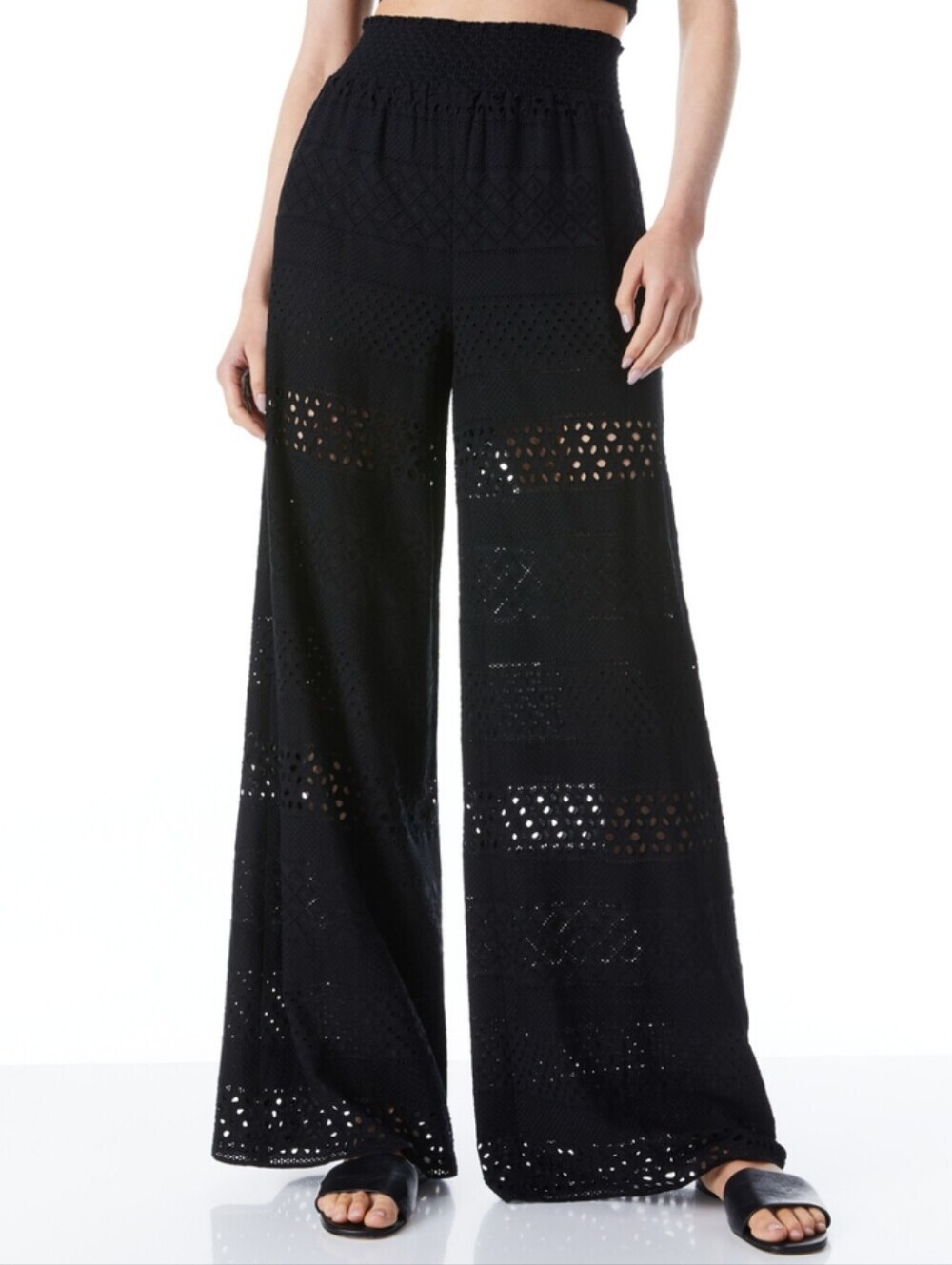 Alice + Olivia Russell High Waisted Eyelet Pants